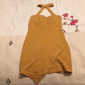 Mustard mini dress